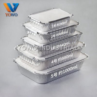 contenedores de almacenamiento de aluminio de la comida de 2lb 220*160*50m m