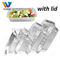 2 envases de comida disponibles del papel de aluminio del compartimiento 1.5lb 24oz